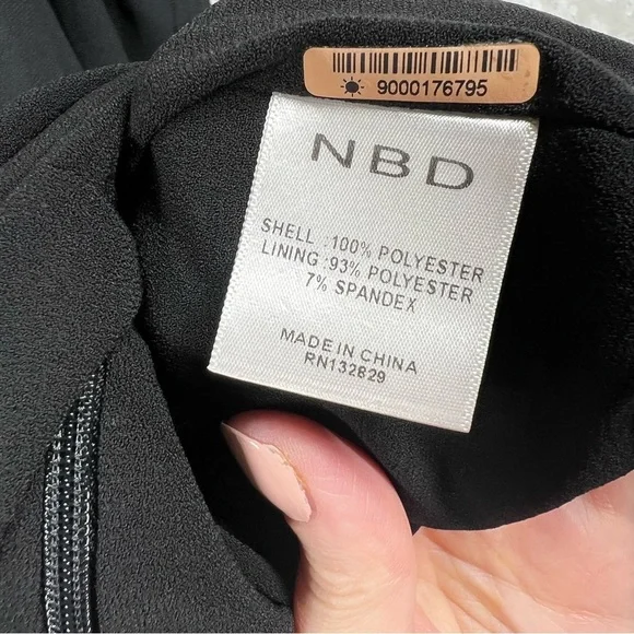 NBD Black Strappy Fox Mini Dress - Picture 5 of 5